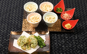 濱田屋の四季会席「初夏の薫り」2019年のうどん