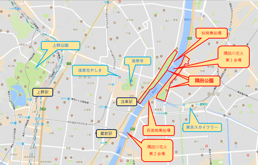 東京隅田公園地図